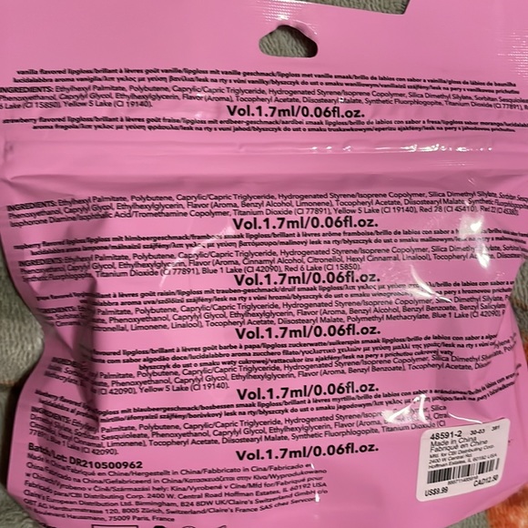 3 Packs of 6 Claire’s Lip Gloss - Picture 3 of 3